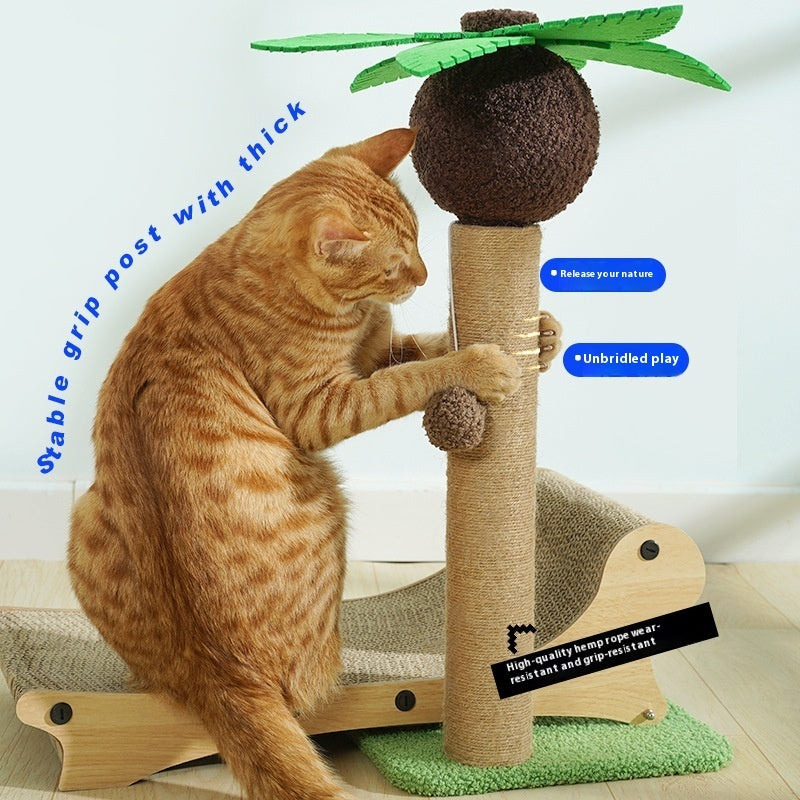 Chaise Lounge en Bois pour Chat – Griffoir & Nid Multifonction