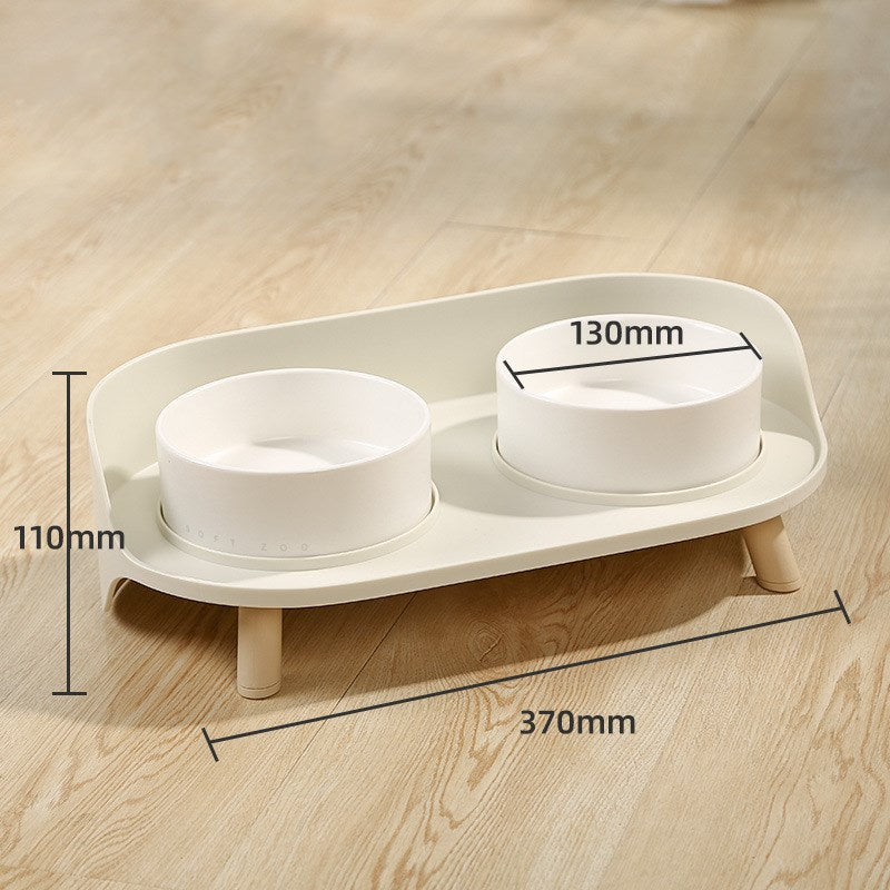 Double Bol en Porcelaine pour Chat et Petit Chien – Protection Cervicale