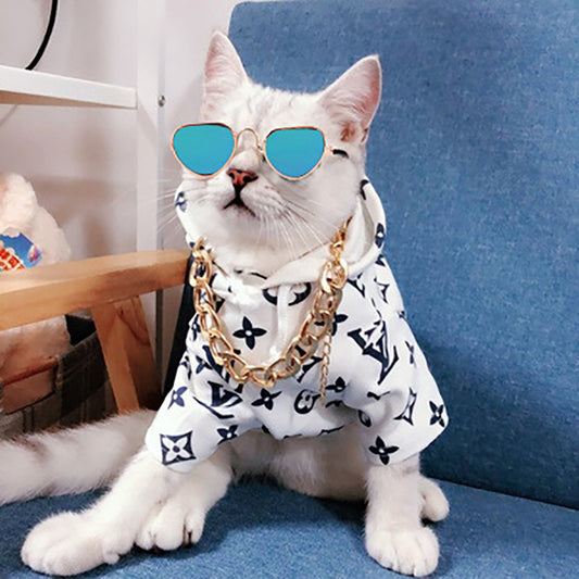 Lunettes fantaisie pour chats & chiens – Métal coloré, 6 couleurs