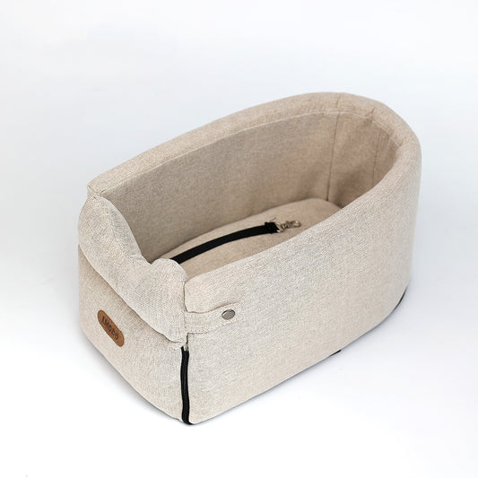 Siège Console Centrale Voiture pour Petit Chien & Chat — Portable & Sécurisé
