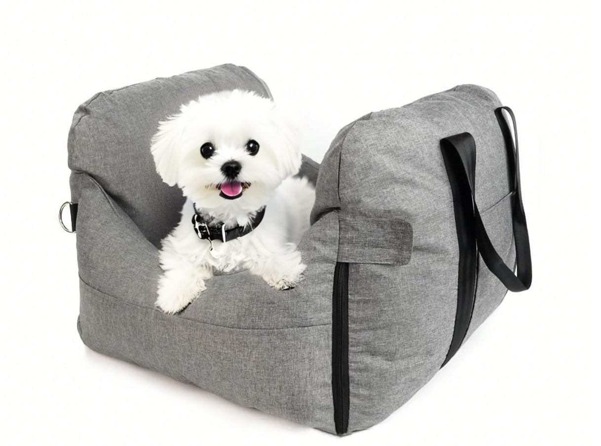 Niche Voiture Lavable & Détachable pour Chien — 60×50×38 cm