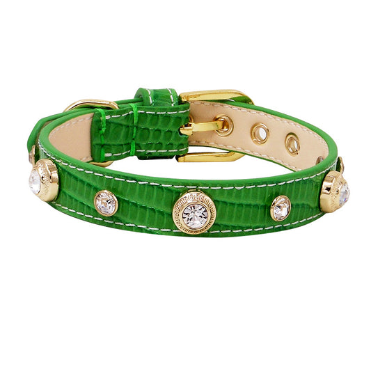 Collier Texturé Multicolore pour Chien — Motifs Lézard, Croco & Lychee | XXS à L
