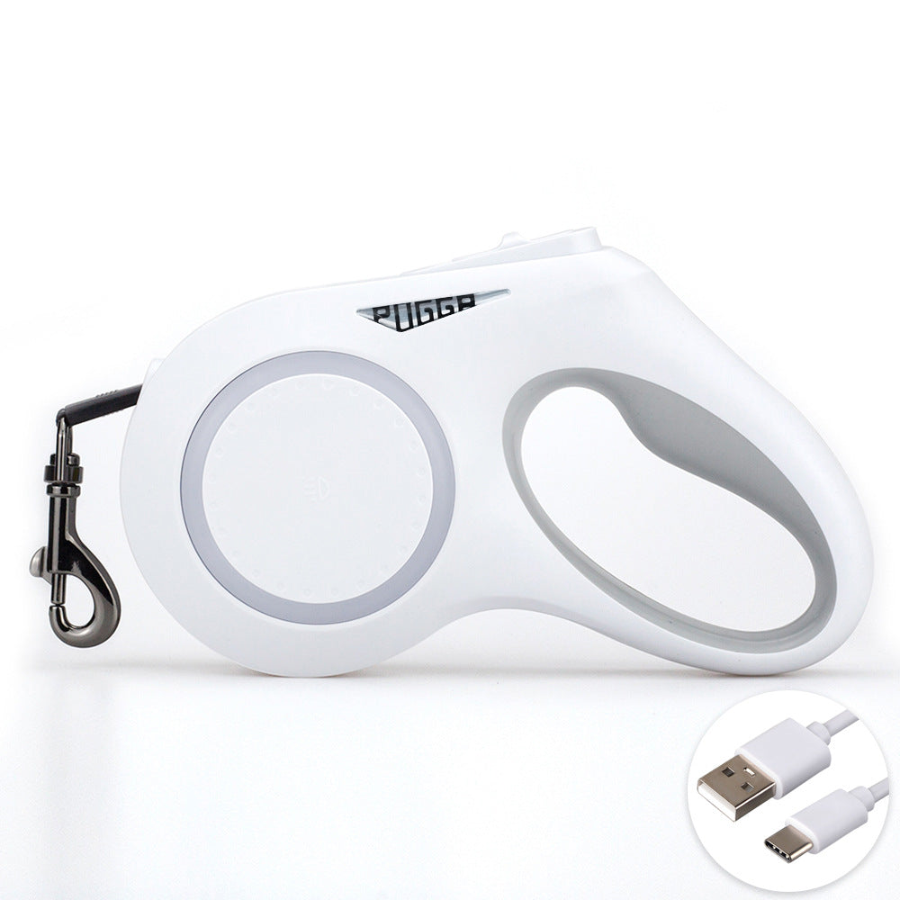 Laisse Rétractable Automatique avec Lumière LED pour Chien