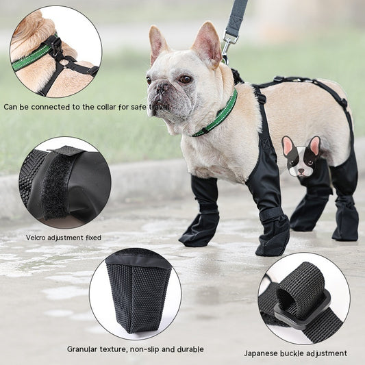 Chaussures Imperméables pour Chien – Semelle Antidérapante, Lot de 4