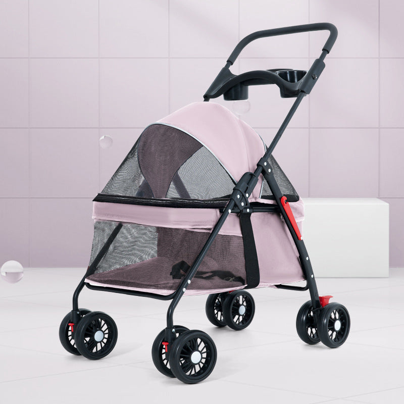 Poussette Pliable Légère pour Chien & Chat — Cabine Intégrée