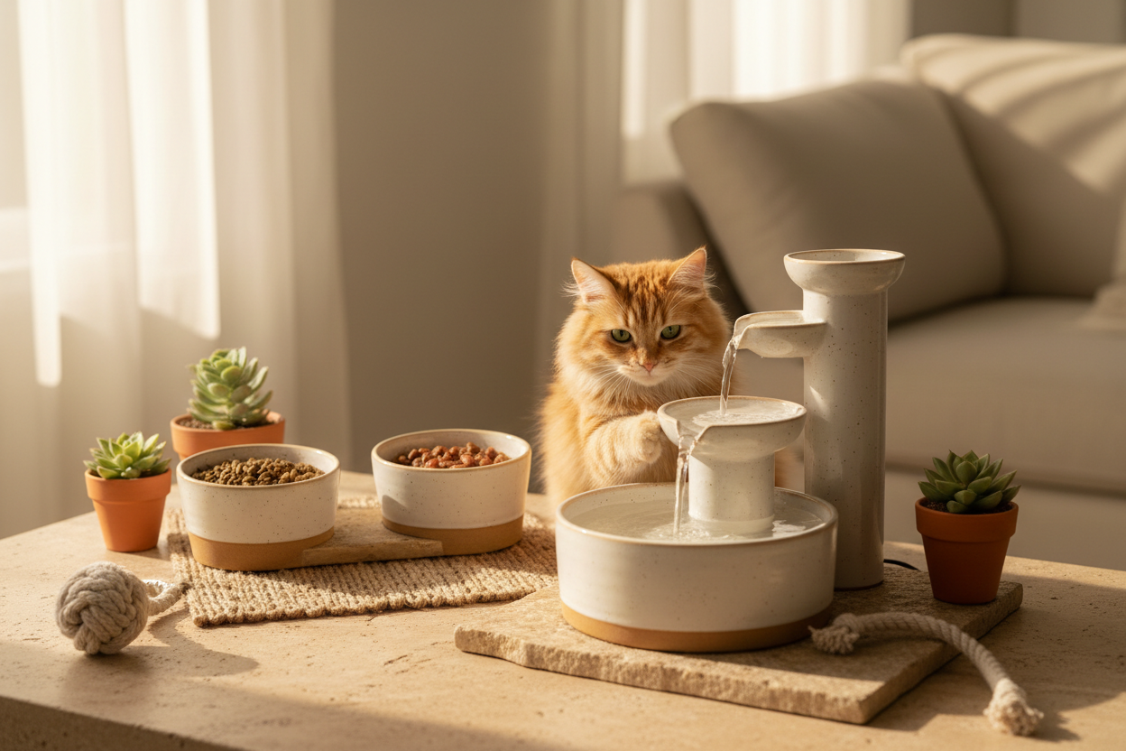 Chat - Gamelles & fontaines