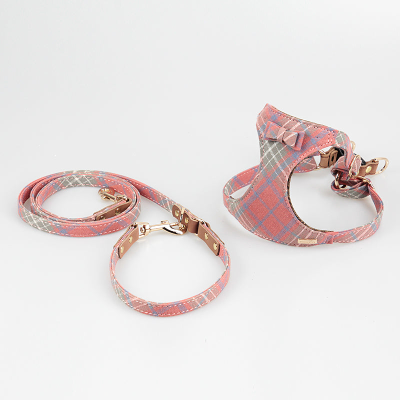 Harnais Style Débardeur pour Petit & Moyen Chien — Coton & Cuir | XS, S & M