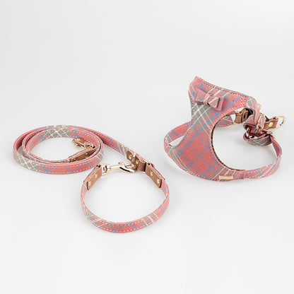 Harnais Style Débardeur pour Petit & Moyen Chien — Coton & Cuir | XS, S & M