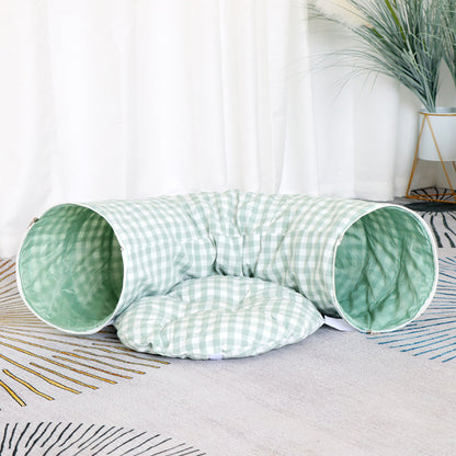 Nid Tunnel Donut pour Chat – Labyrinthe Toutes Saisons, 12 Coloris