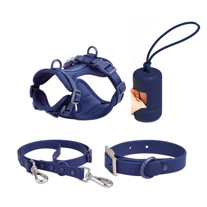 Set 4 Pièces pour Chien — Collier, Laisse, Harnais & Gamelle | Imperméable