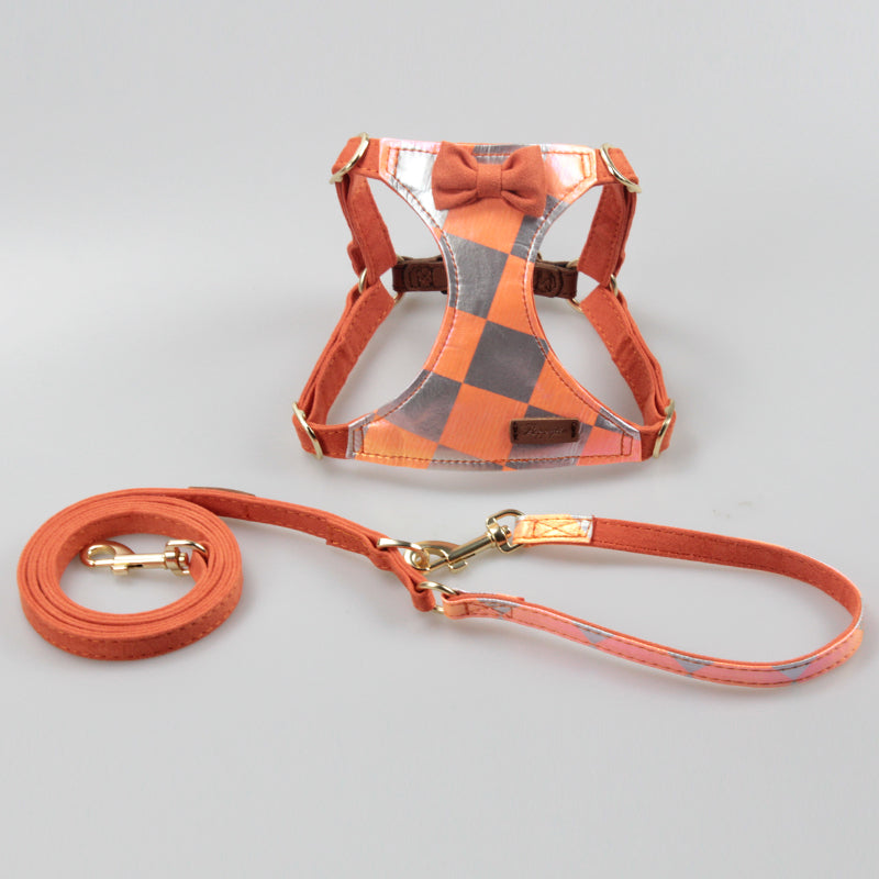 Harnais Style Débardeur pour Petit & Moyen Chien — Coton & Cuir | XS, S & M