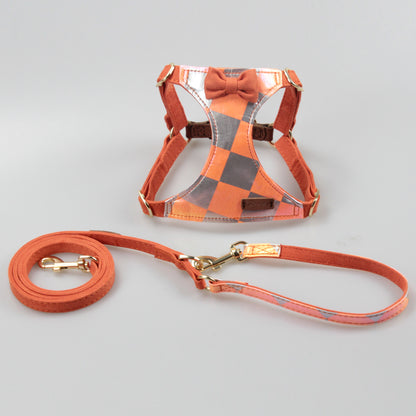 Harnais Style Débardeur pour Petit & Moyen Chien — Coton & Cuir | XS, S & M