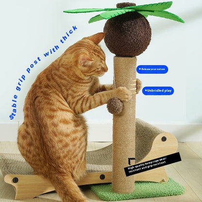 Chaise Lounge en Bois pour Chat – Griffoir & Nid Multifonction