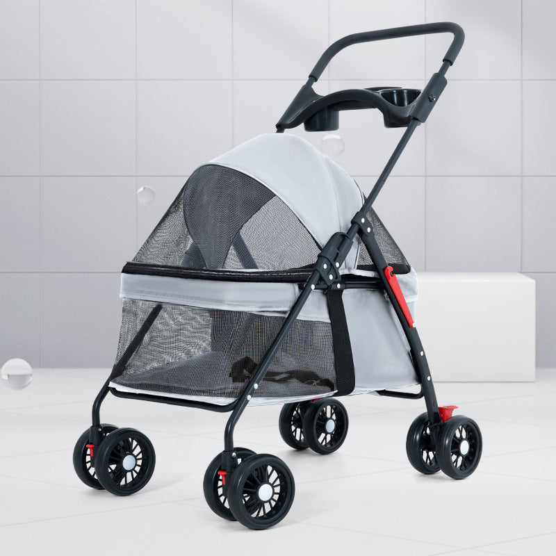 Poussette Pliable Légère pour Chien & Chat — Cabine Intégrée