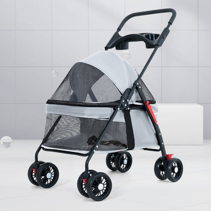 Poussette Pliable Légère pour Chien & Chat — Cabine Intégrée