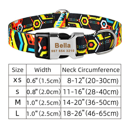 Collier Personnalisé pour Chien avec Plaque d'Identification Gravée