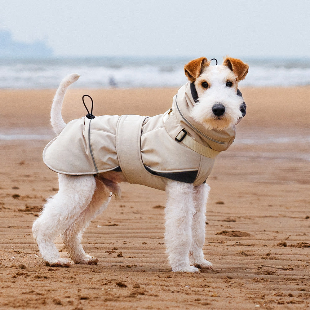 Veste Coupe-Vent Automne-Hiver pour Chien – Style British, Polyester