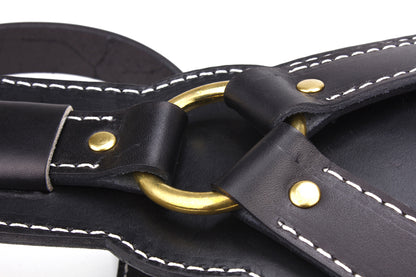 Harnais Poitrine en Cuir de Vache pour Chien — M & L