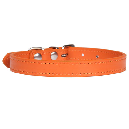 Collier PU avec Boucle Métallique pour Chien et Chat