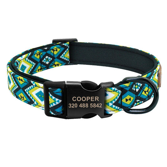 Collier en Nylon Coloré pour Chien — Basic & Confortable