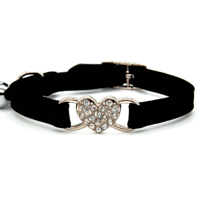 Collier Cœur pour Chat — Ajustable 21–26 cm