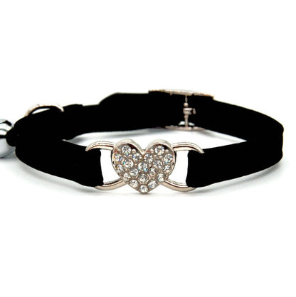 Collier Cœur pour Chat — Ajustable 21–26 cm