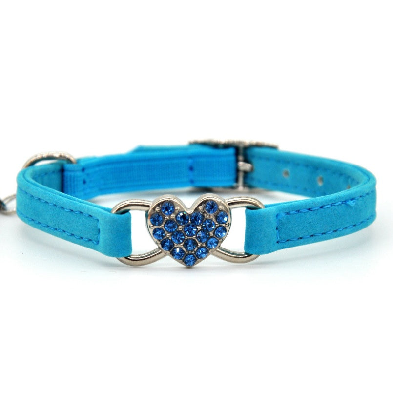 Collier Cœur pour Chat — Ajustable 21–26 cm