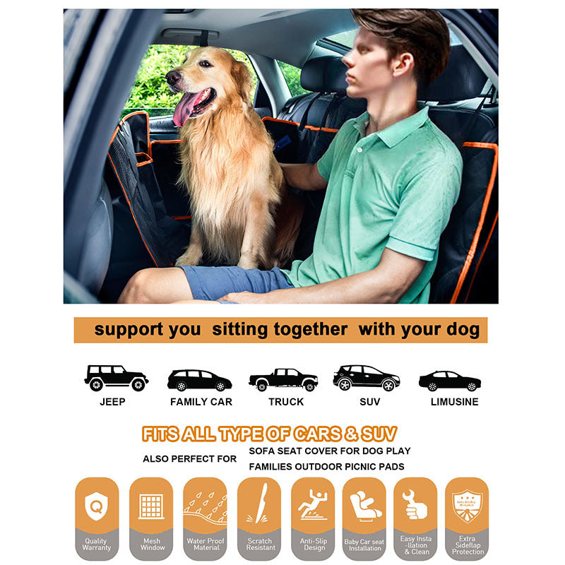 Tapis Arrière Voiture pour Chien en Oxford — 130×148 cm