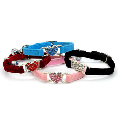 Collier Cœur pour Chat — Ajustable 21–26 cm