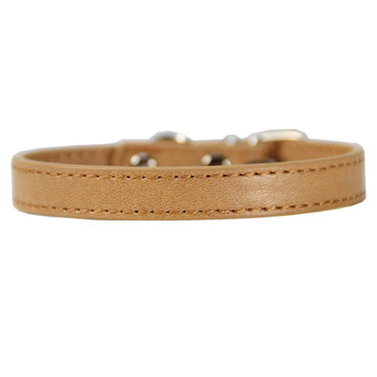 Collier PU avec Boucle Métallique pour Chien et Chat