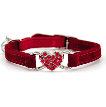 Collier Cœur pour Chat — Ajustable 21–26 cm