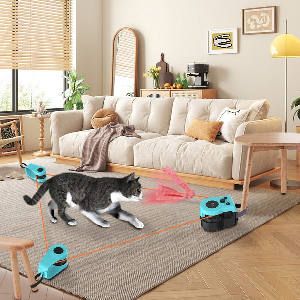 Piste de Course Interactive pour Chat – Affichage LCD, Rechargeable USB