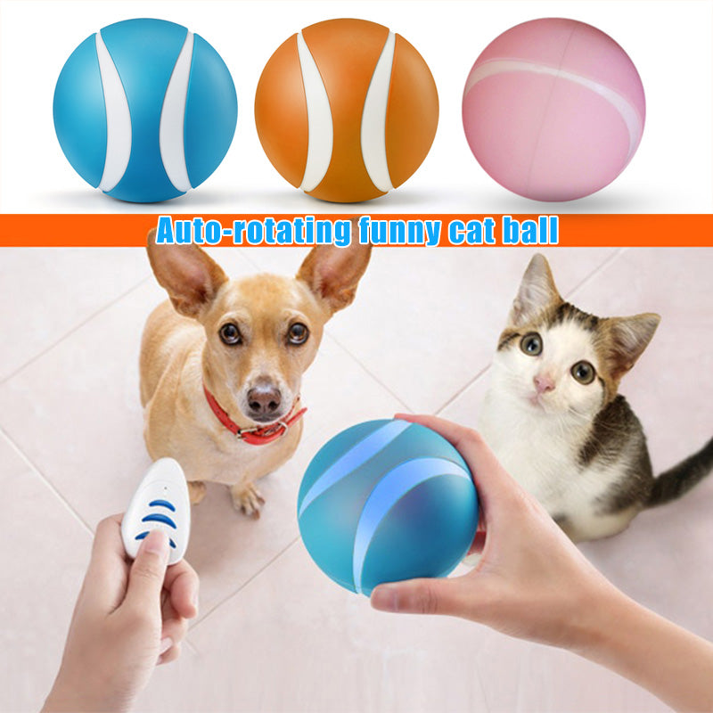 Balle Interactive Télécommandée avec LED pour Chat et Chien – 3 Modes, 5 Couleurs