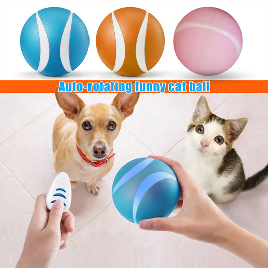 Balle Interactive Télécommandée avec LED pour Chat et Chien – 3 Modes, 5 Couleurs