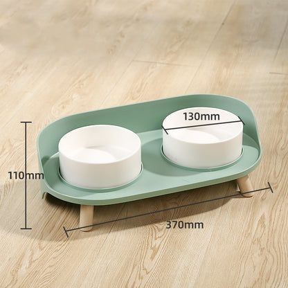 Double Bol en Porcelaine pour Chat et Petit Chien – Protection Cervicale