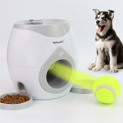 Interactive Dog Treat Dispenser – Tennis Ball & Rewards