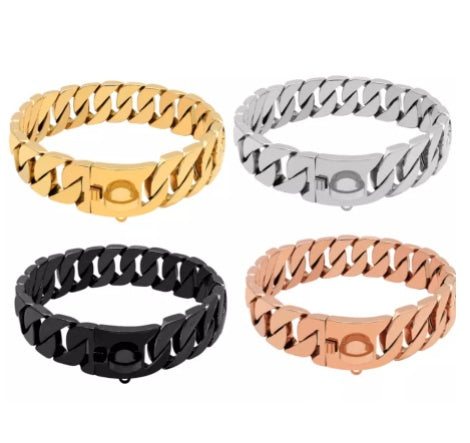Collier pour Chien en Acier Inoxydable – Chaîne Moulée Premium