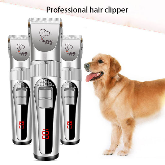 Tondeuse Électrique LCD pour Chien — Lame Céramique, Kit Complet