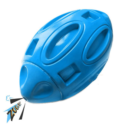 Durable Rubber Rugby Dog Toy