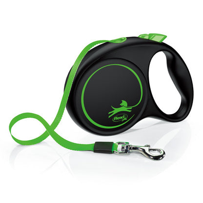 Laisse Rétractable Flexi FUN 5M pour Animal — Vert Fluo & Rose