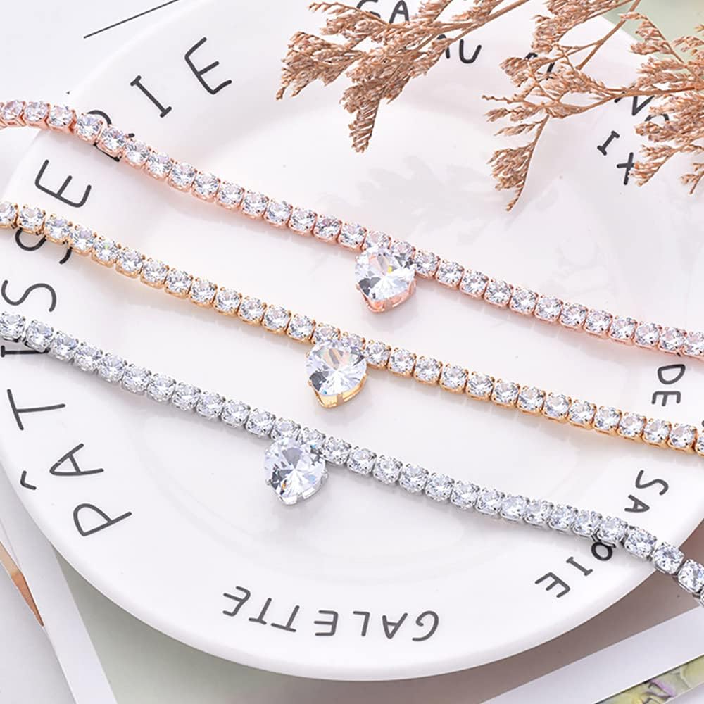 Collier Strass Cœur Scintillant pour Chat et Chien