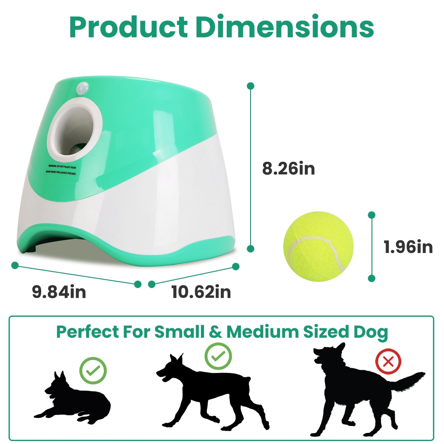 Automatic Dog Ball Launcher – 3 Distances, 6 Balls Included