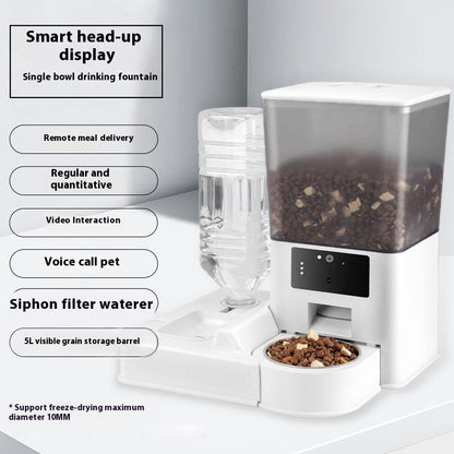 Fontaine & Distributeur Intelligent 5L pour Chiens et Chats – Bol Inox