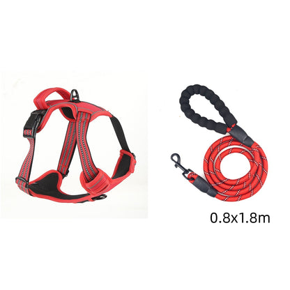 Harnais Respirant Réfléchissant Anti-Traction pour Chien — Gilet Confort
