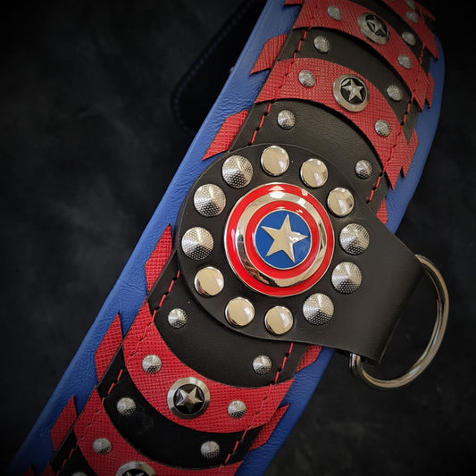 Collier "Captain A" — Cuir Premium pour Chien