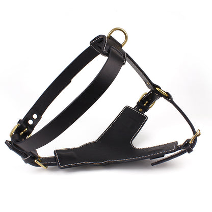 Harnais Poitrine en Cuir de Vache pour Chien — M & L