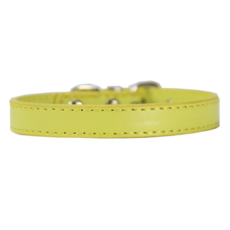 Collier PU avec Boucle Métallique pour Chien et Chat