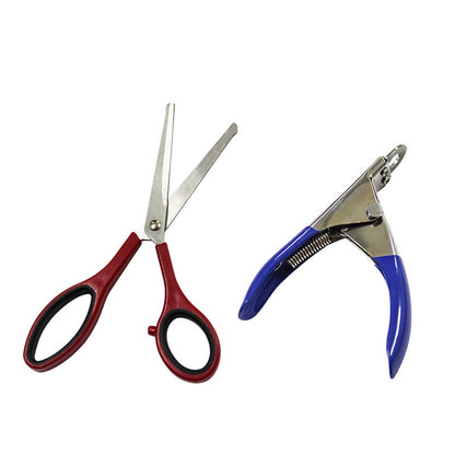 Kit d’Outils de Toilettage Professionnel — PU & Acier Inoxydable pour Chien