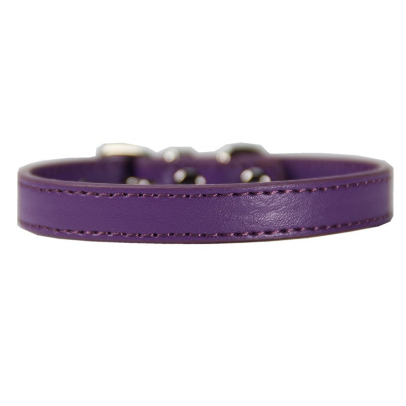 Collier PU avec Boucle Métallique pour Chien et Chat