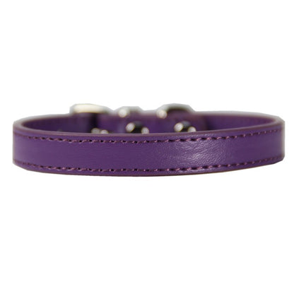 Collier PU avec Boucle Métallique pour Chien et Chat